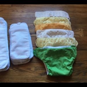 6 BumGenius Pocket Style Cloth Diapers Diapers GUC